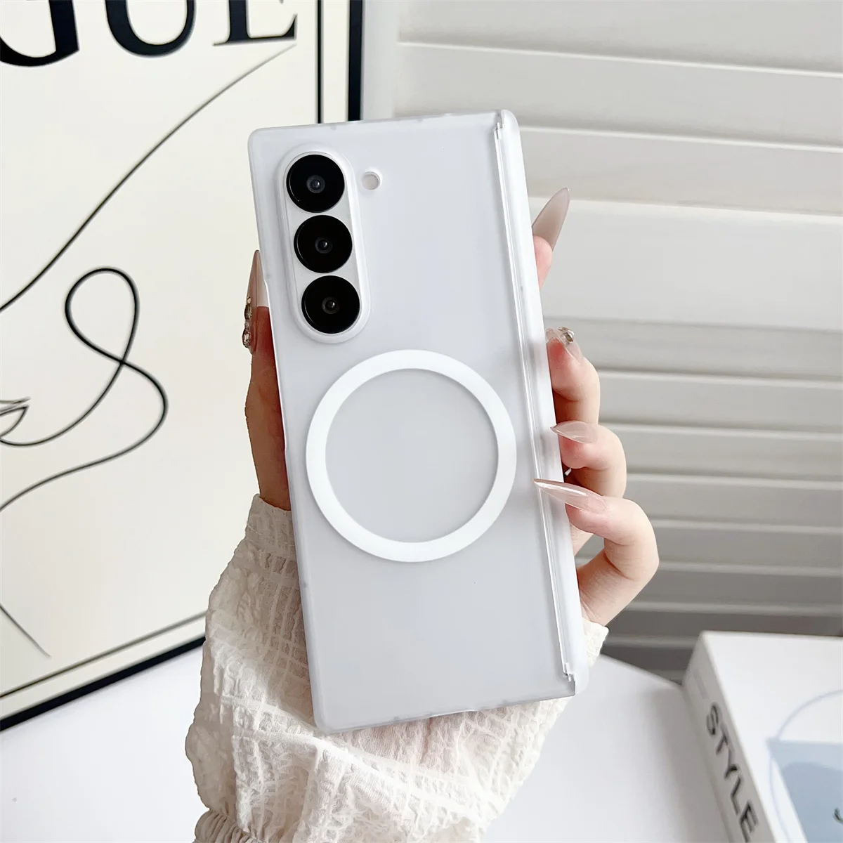 Z Phone Accessories - Magnetyczne etui na telefon, matowe, półprzezroczyste,