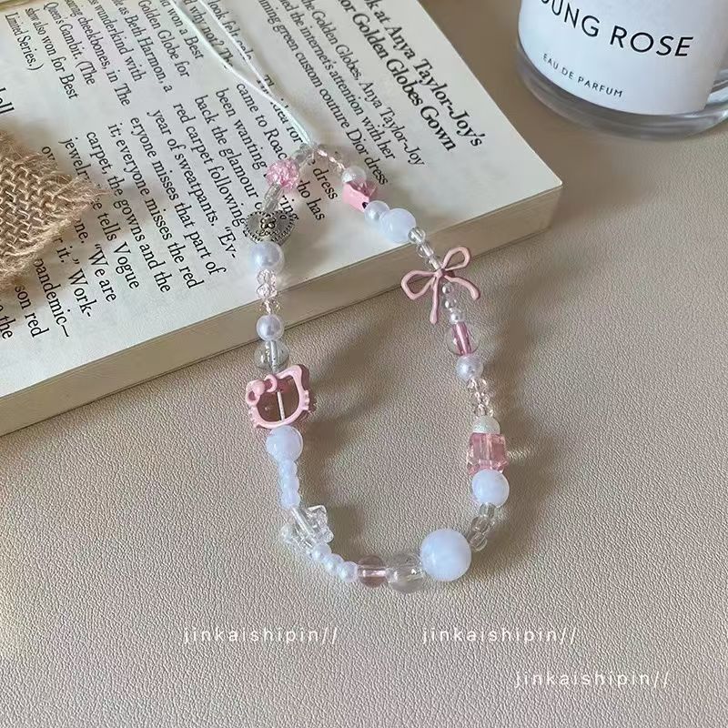 Phone Accessories For Teen Girls - Modny różowy pasek do telefonu w