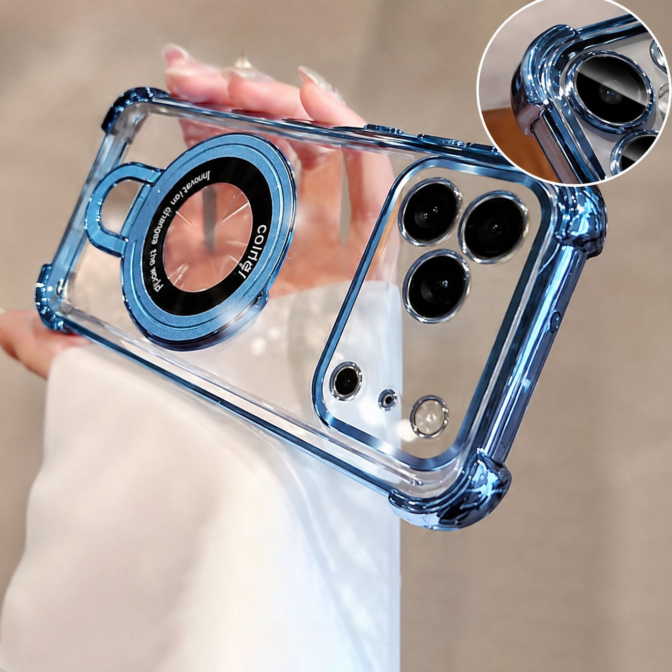 Luksusowe przezroczyste etui z – Phone Accessories Ring Holder recenzja i cena