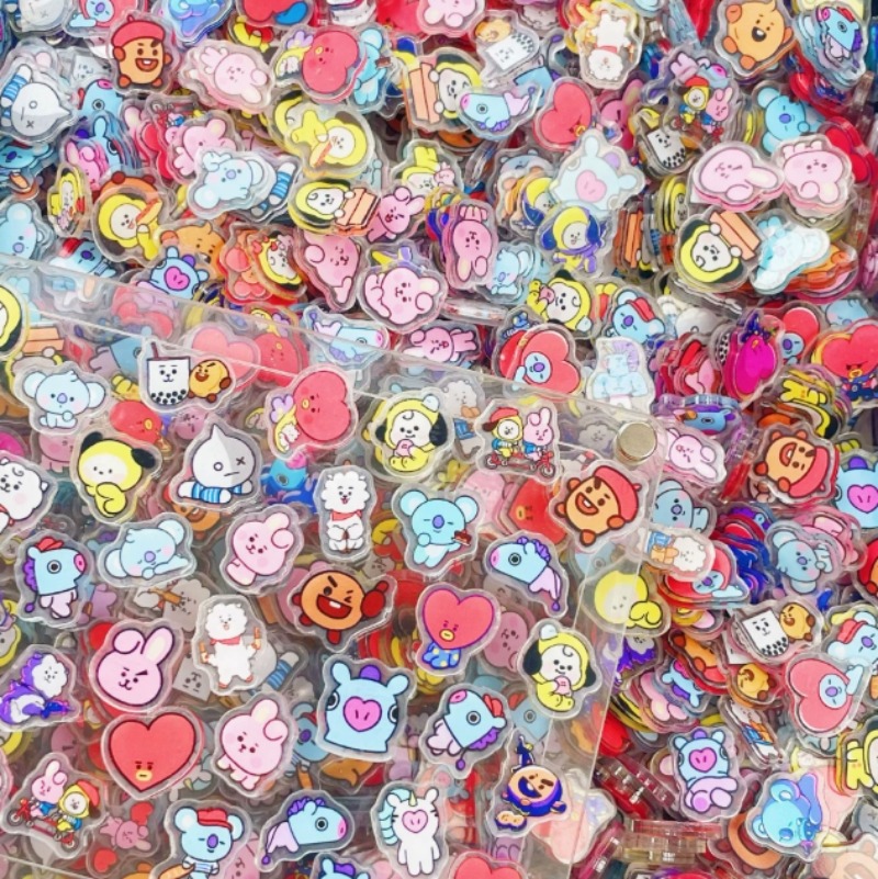 100 Mini BT21 Akrylowe Płytki  – Phone Accessories Toys recenzja i cena